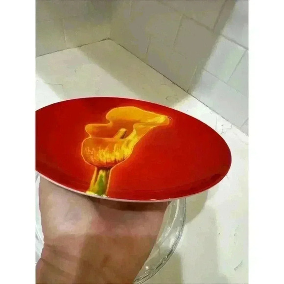 Givenchy "Les Fleurs de Parfums Givenchy", Red Plate Calla Lilly 8" - Picture 5 of 10